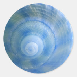 Aufkleber für die blaue Muschel