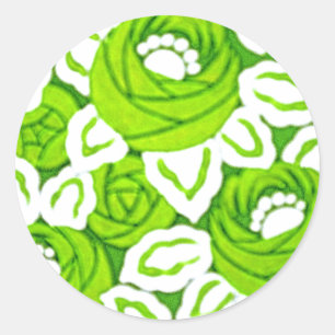 Aufkleber für die Blume "grün" und "weiß"
