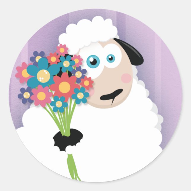 Aufkleber für die Blume mit niedlichem Blushing de (Vorderseite)