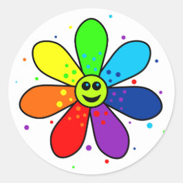 Aufkleber für die Blume von Regenbogen