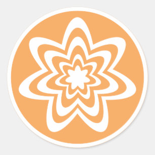 Aufkleber für die Blumenexplosion, Orange
