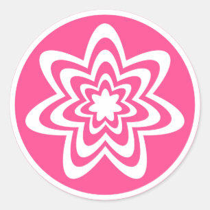 Aufkleber für die Blumenexplosion, rosa