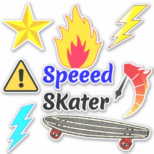 Aufkleber für die Brandgeschwindigkeit (Skate-Desi (Vorderseite)