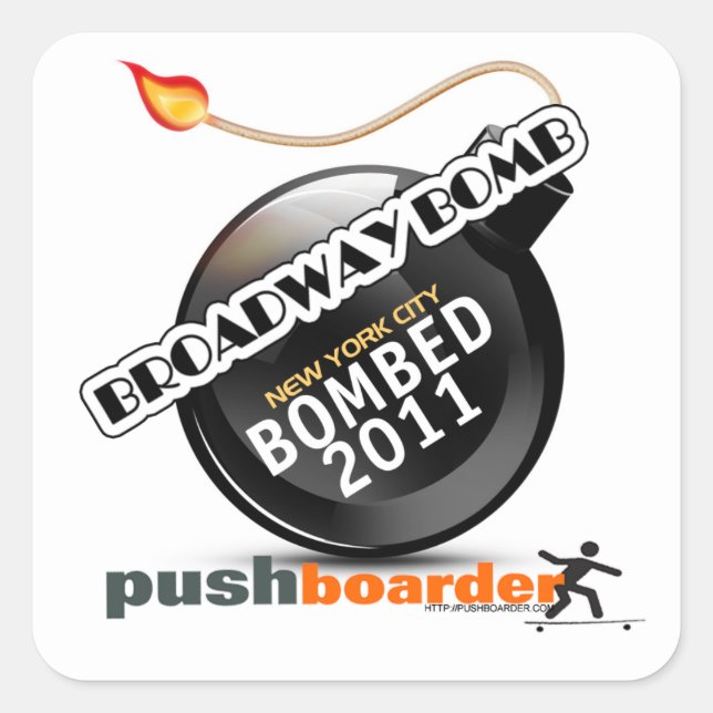 Aufkleber für die Broadway-Bombe 2011 (Vorderseite)