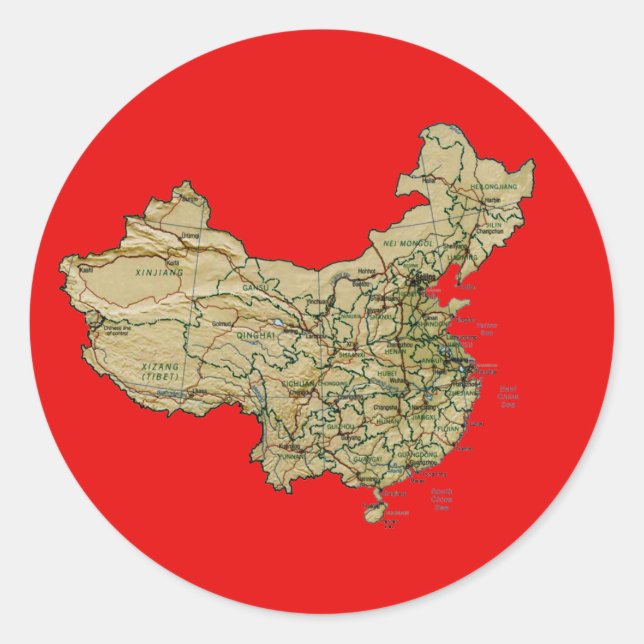 Aufkleber für die China (Vorderseite)