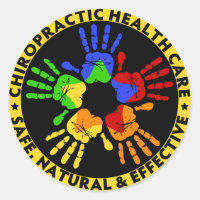 Aufkleber für die chiropraktische Gesundheitsverso