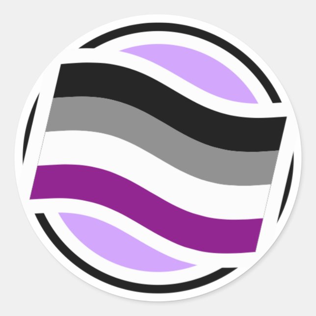 Aufkleber für die Definition des Begriffs "asexuel (Vorderseite)