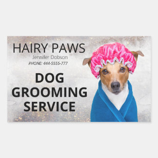 Aufkleber für die Dog Grooming Watercolor Business