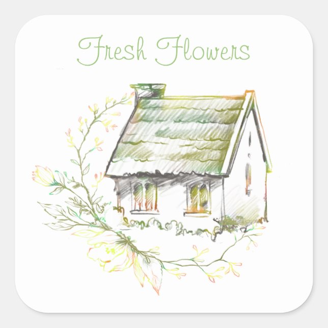 Aufkleber für die englische Hütte eines selbst her (Vorderseite)