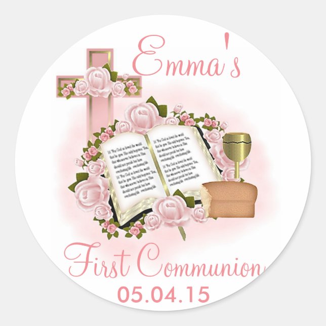 Aufkleber für die erste Kommunion in der Bibel - U (Vorderseite)