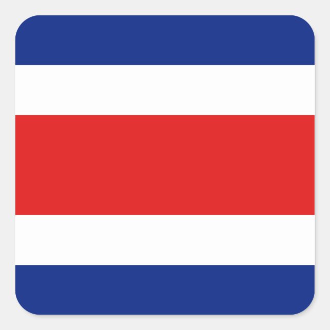 Aufkleber für die Flagge Costa Rica (Vorderseite)
