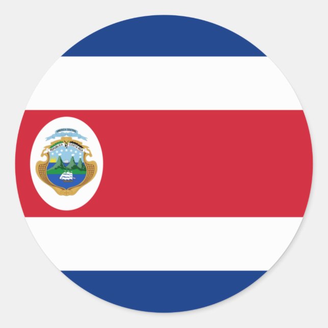 Aufkleber für die Flagge Costa Ricas (Vorderseite)