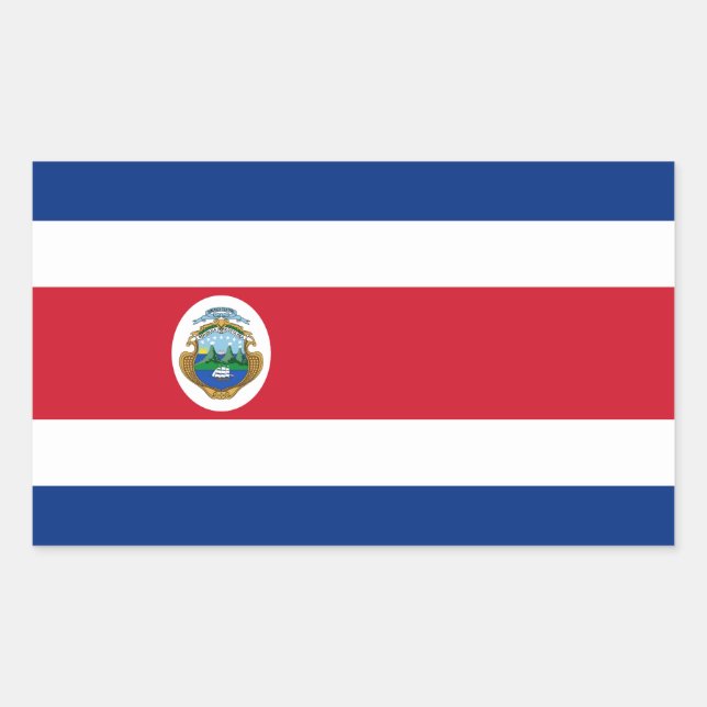 Aufkleber für die Flagge Costa Ricas (Vorderseite)