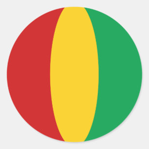 Aufkleber für die Flagge der Guinea Conakry Fishey