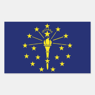 Aufkleber für die Flagge des Staates Indiana