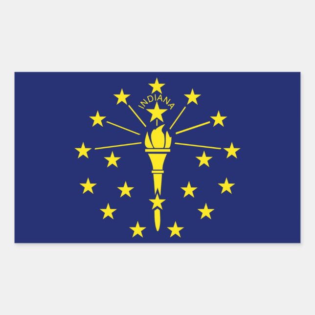 Aufkleber für die Flagge des Staates Indiana (Vorderseite)