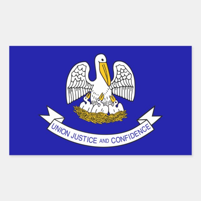 Aufkleber für die Flagge des Staates Louisiana (Vorderseite)
