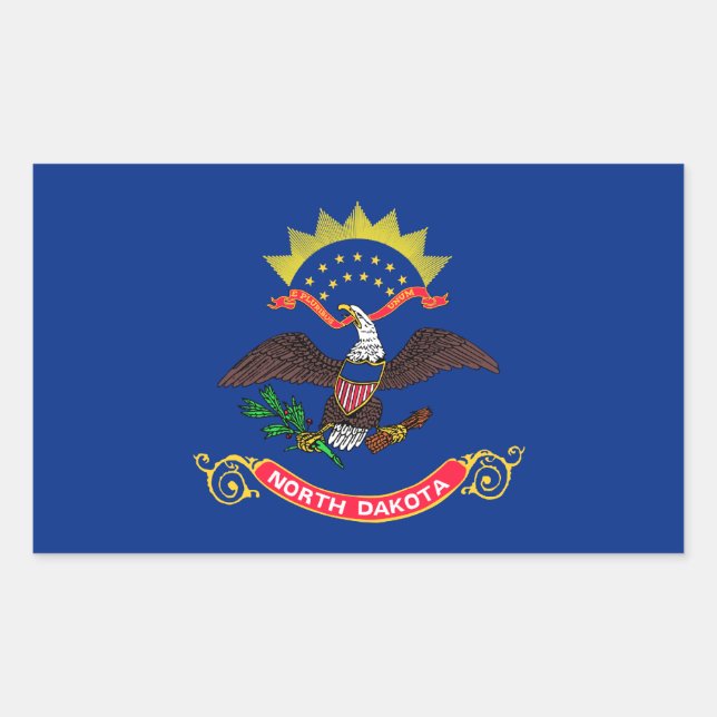 Aufkleber für die Flagge des Staates Nord-Dakota (Vorderseite)