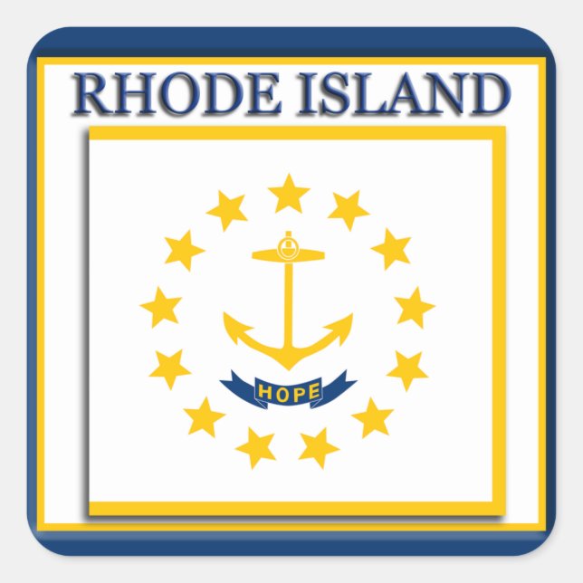 Aufkleber für die Flagge des Staates Rhode (Vorderseite)