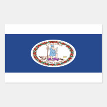 Aufkleber für die Flagge des Staates Virginia