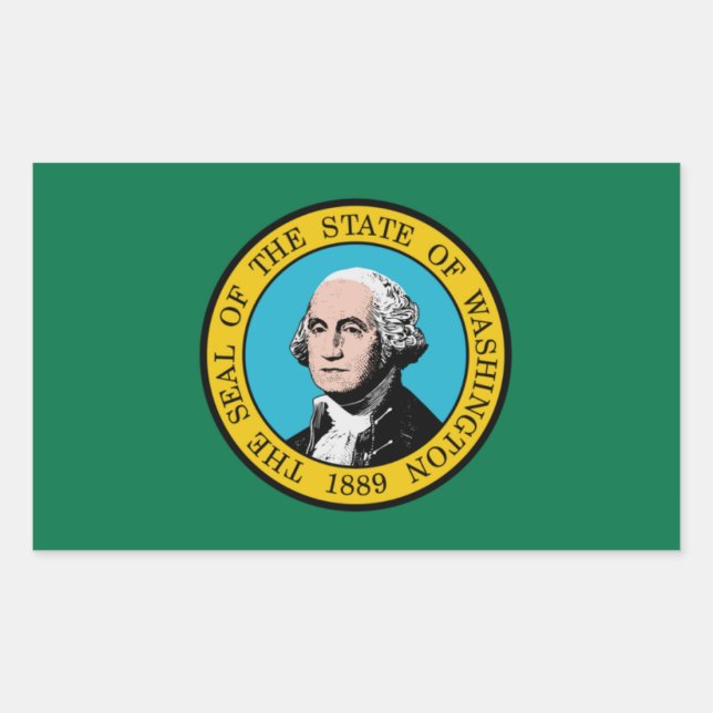 Aufkleber für die Flagge des Staates Washington (Vorderseite)
