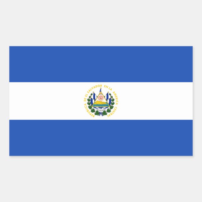 Aufkleber für die Flagge El Salvador (Vorderseite)