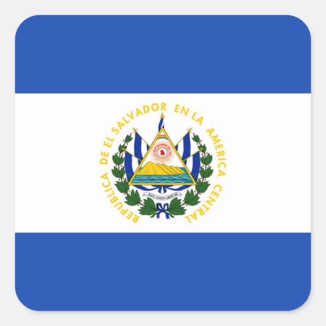 Aufkleber für die Flagge El Salvador (Vorderseite)