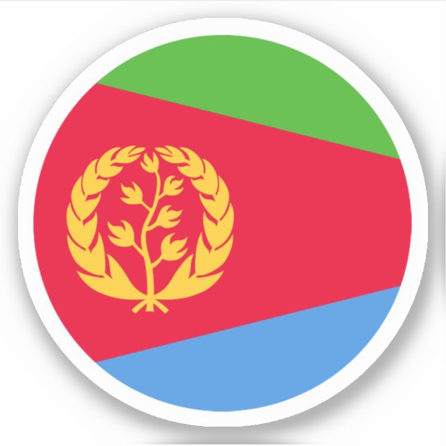 Aufkleber für die Flagge Eritrea (Vorderseite)
