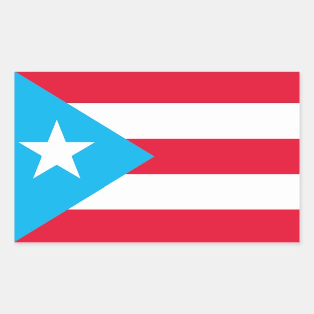 Aufkleber für die Flagge Puerto Rico (Vorderseite)