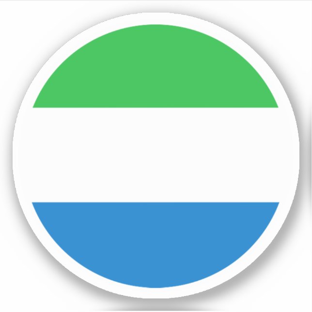 Aufkleber für die Flagge Sierra Leones (Vorderseite)