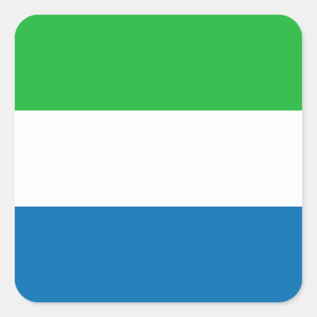 Aufkleber für die Flagge Sierra Leones (Vorderseite)