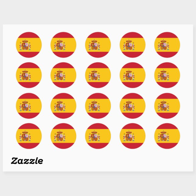 Aufkleber für die Flagge Spaniens (Blatt)