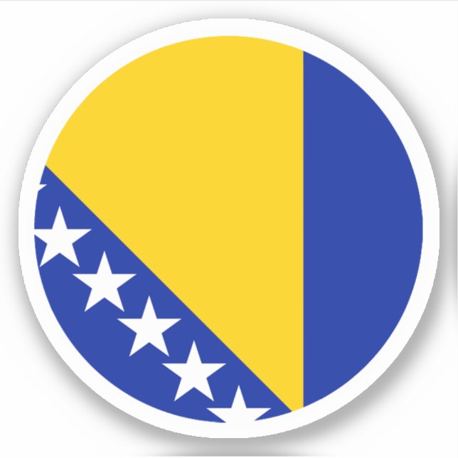 Aufkleber für die Flaggen von Bosnien und Herzegow (Vorderseite)