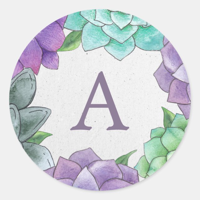 Aufkleber für die Florals-Monogramm-Aufkleber | La (Vorderseite)