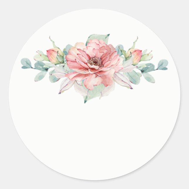 Aufkleber für die Gastgeschenk Hochzeit der Aquare (Vorderseite)