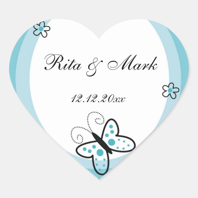 Aufkleber für die Gastgeschenk Hochzeit des Schmet (Vorderseite)