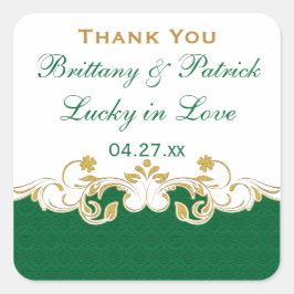 Aufkleber für die Gastgeschenk Hochzeit Grün, Weiß