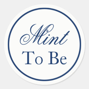 Aufkleber für die Gastgeschenk Hochzeit "Minze zu 
