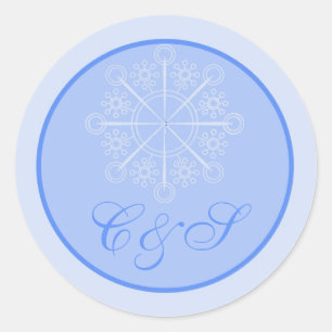 Aufkleber für die Gastgeschenk Hochzeit Snowflake