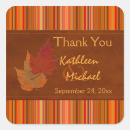 Aufkleber für die Gastgeschenk Hochzeit von Herbst