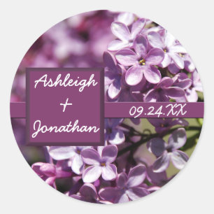 Aufkleber für die Gastgeschenk Hochzeit von Lilac-