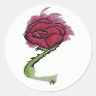 Aufkleber für die gestrichene Rose