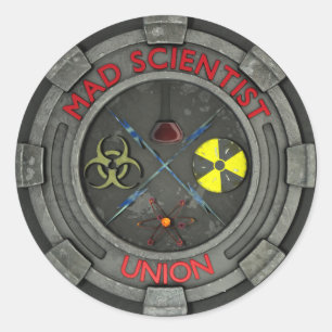 Aufkleber für die Gewerkschaft Mad Scientists