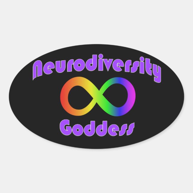 Aufkleber für die Göttin Neuroversität (Vorderseite)
