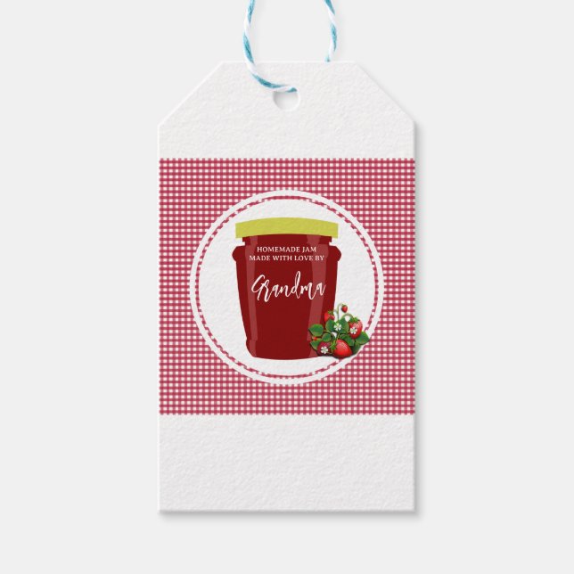 Aufkleber für die hausgemachte Jam Label bearbeitb Geschenkanhänger (Vorderseite)