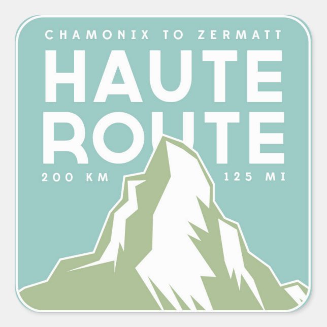 Aufkleber für die Hautroute (Vorderseite)