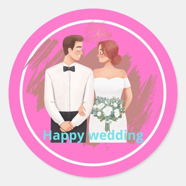 Aufkleber für die Hochzeit (Vorderseite)