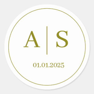 Aufkleber für die Hochzeitmonogramm-Initialen, Per