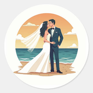 Aufkleber für die Hochzeitstickerei an der Küste