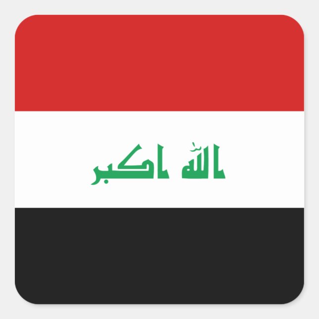 Aufkleber für die irakische Flagge (Vorderseite)
